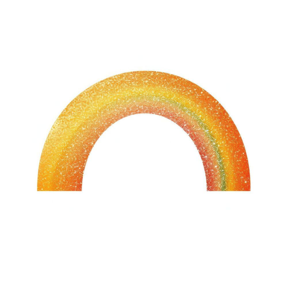 Orange color Rainbow icon rainbow shape white background.