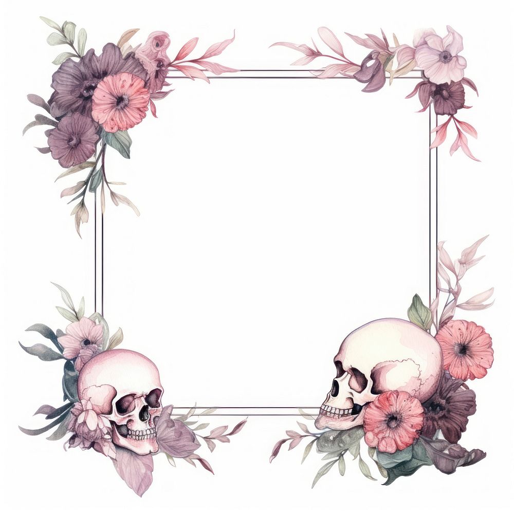 Funeral frame watercolor wreath fragility painting.