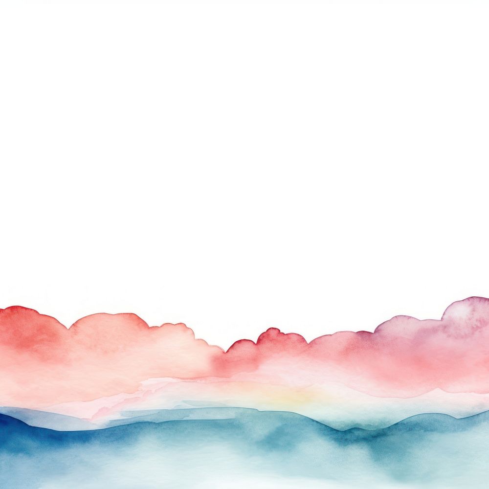 Labor day border watercolor backgrounds nature cloud.