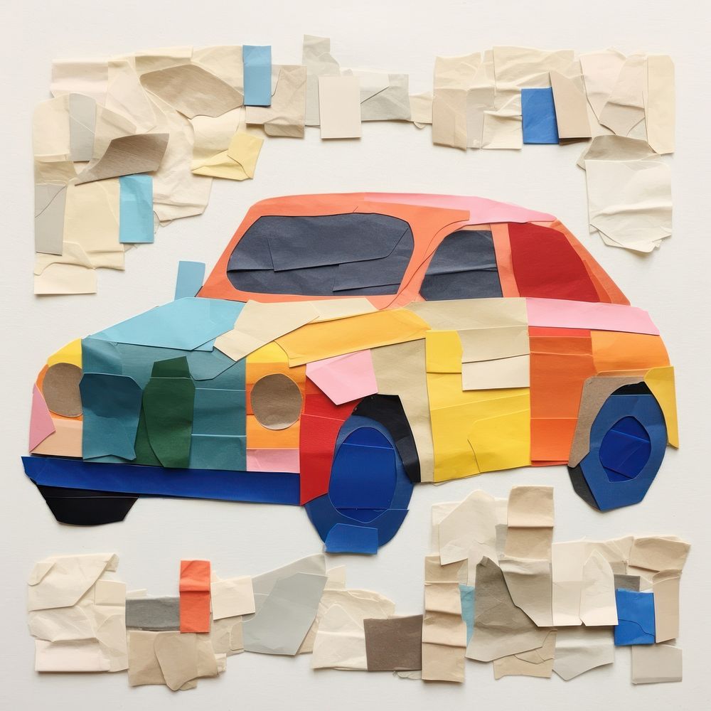 Paper art car creativity.