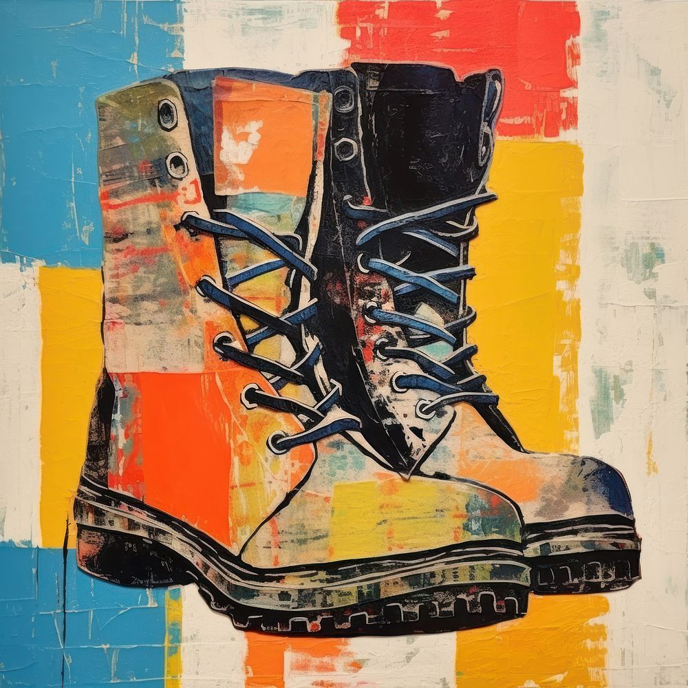 Art footwear painting shoe.