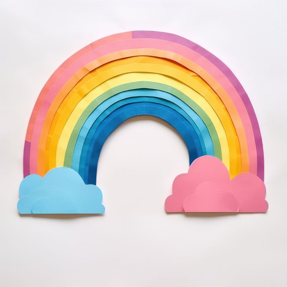 Rainbow cloud art toy.