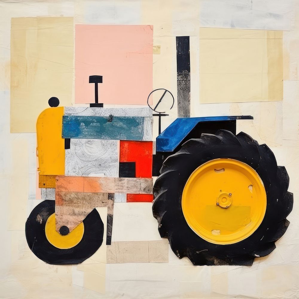 Tractor art painting vehicle.