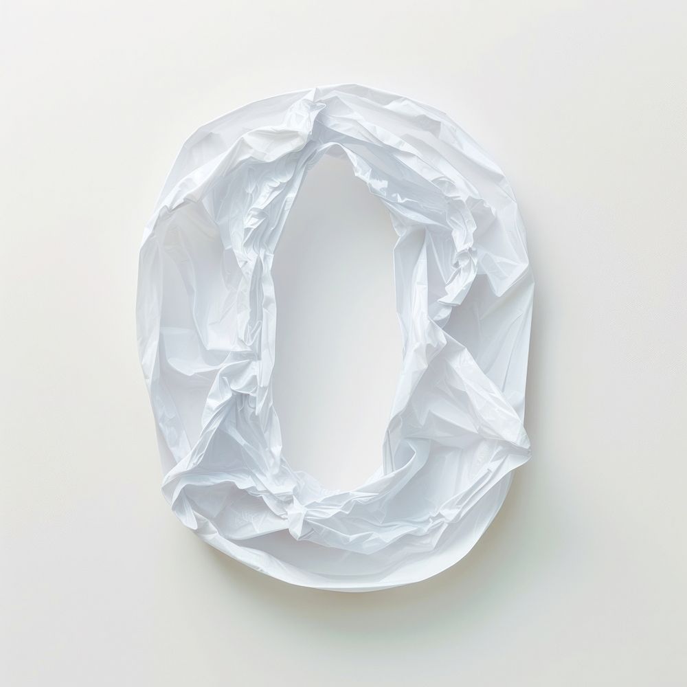 Plastic bag number 0 paper crumpled wedding.