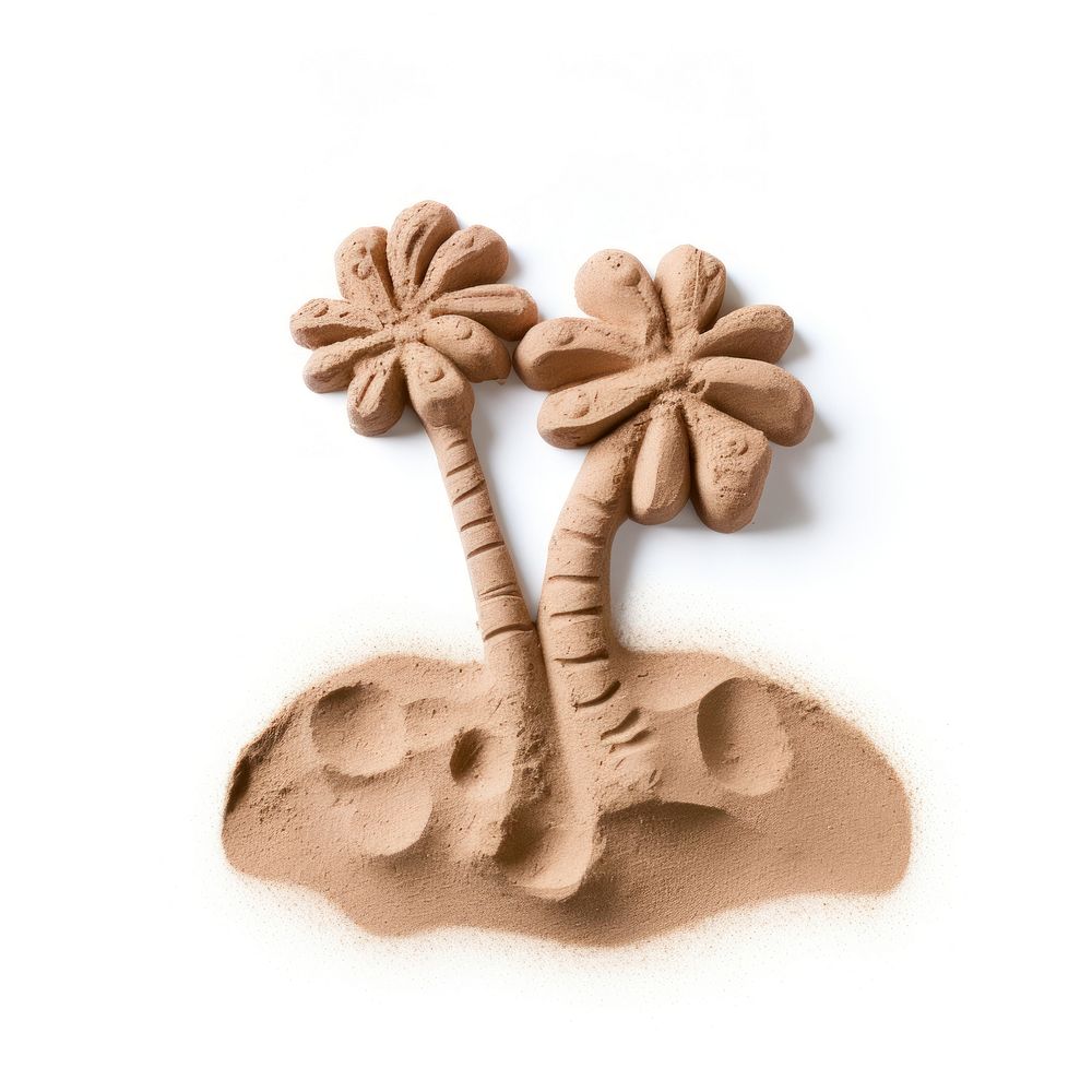 Kids Sand Sculpture plam tree sand white background accessories.