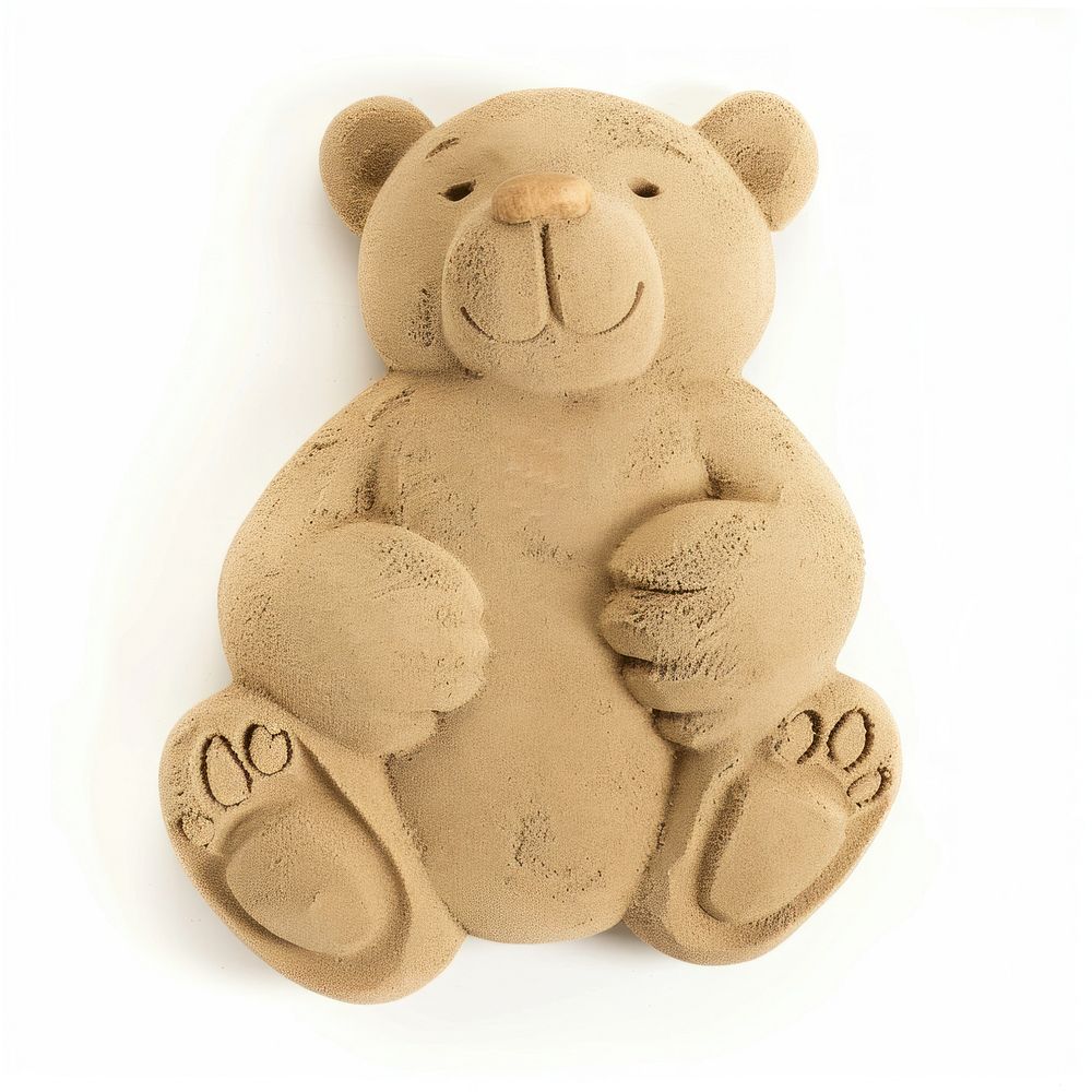 Sand Sculpture bear toy cartoon plush.