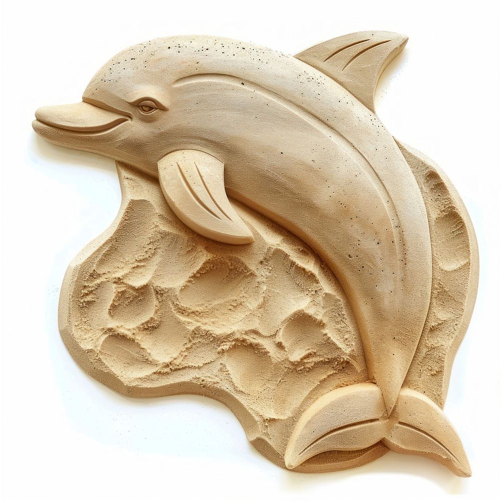 Sand Sculpture dolphin animal mammal art.