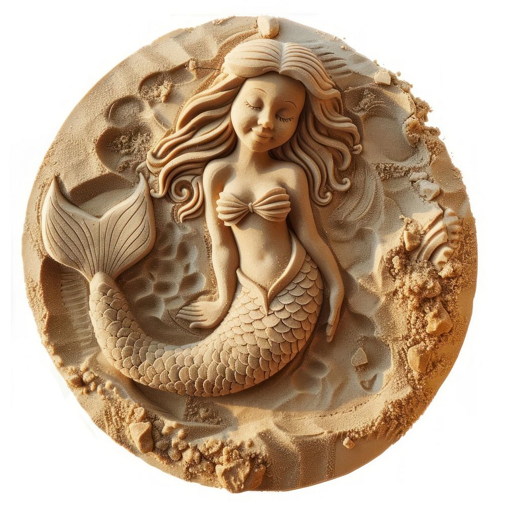 Sand Sculpture mermaid sculpture adult art.