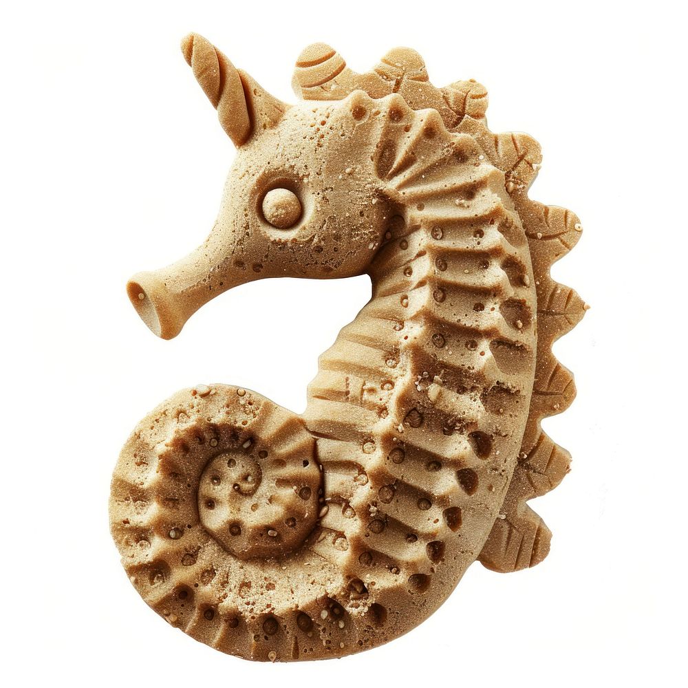 Sand Sculpture seahorse sculpture animal mammal.