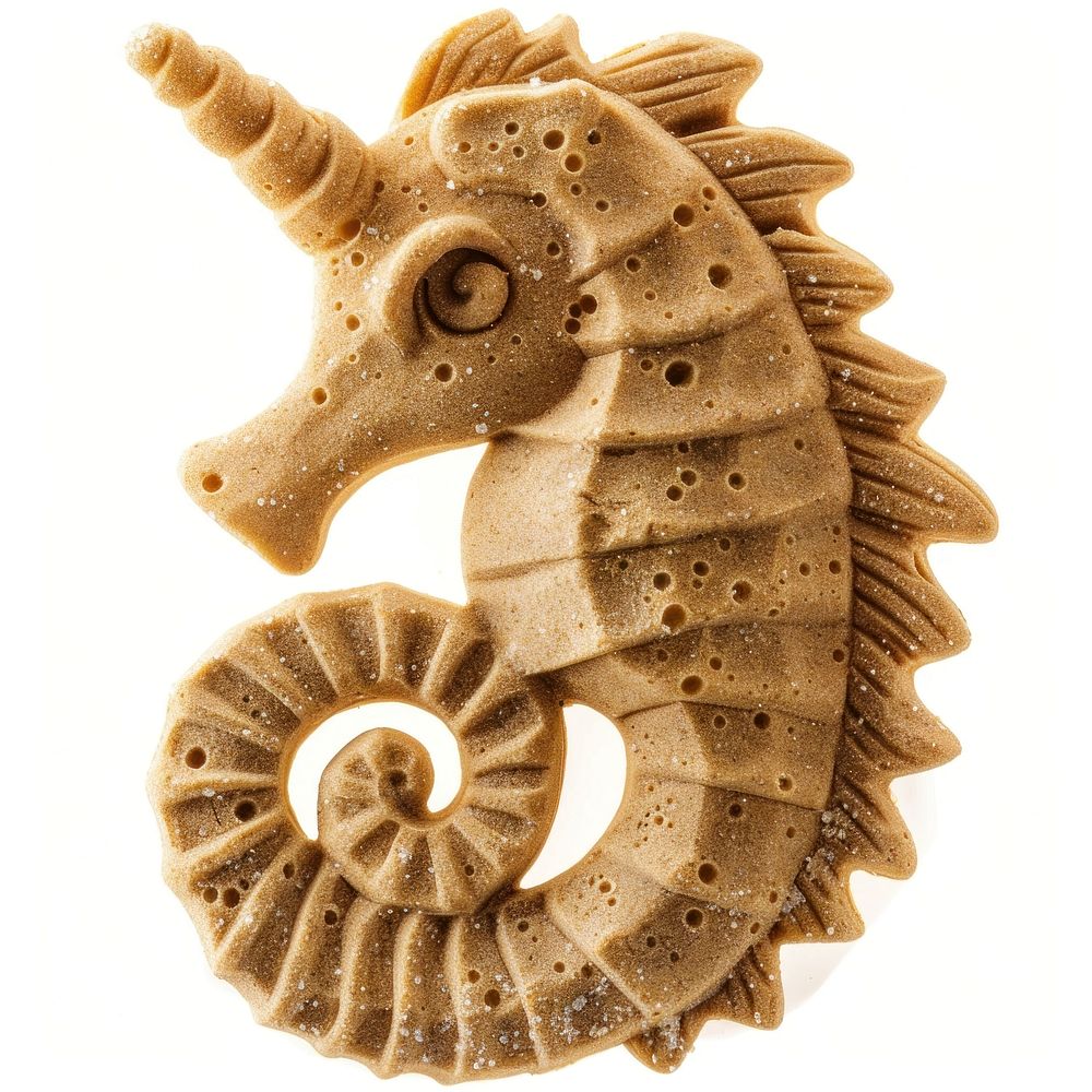 Sand Sculpture seahorse sculpture animal mammal.