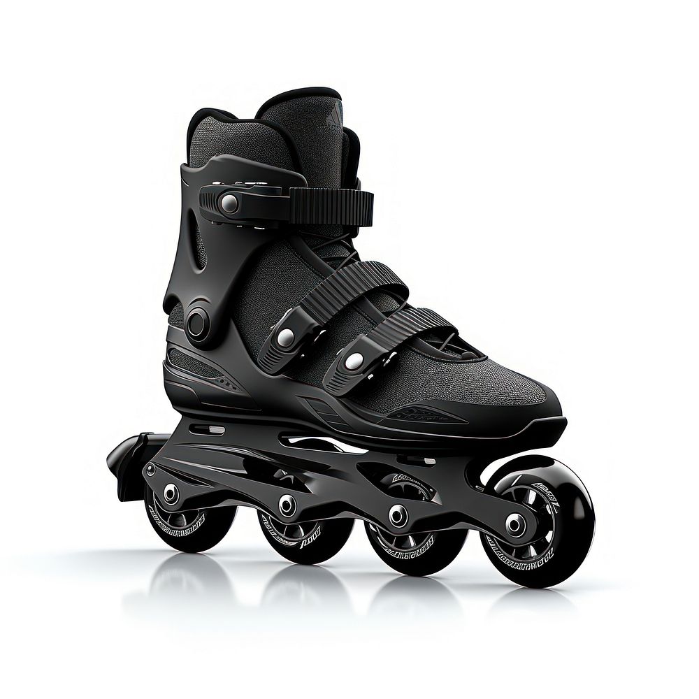 Inline skate shoe footwear black clothing.