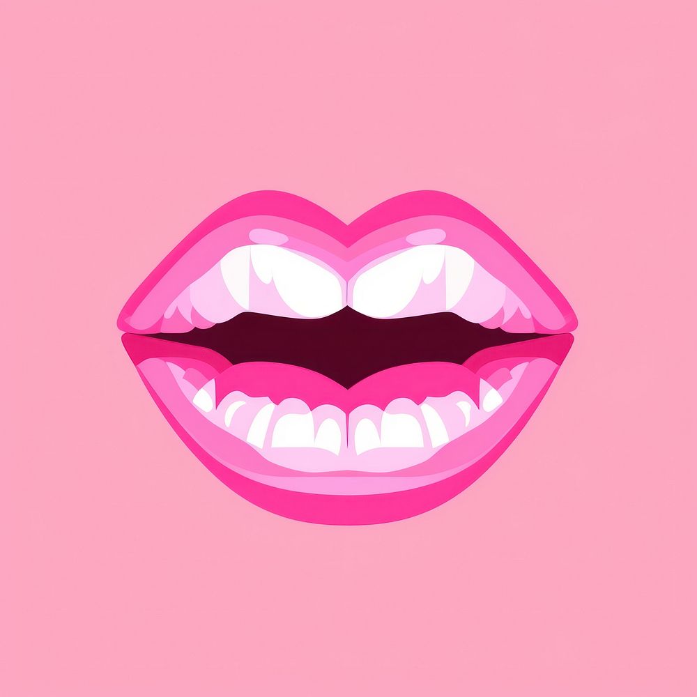 Lips lipstick teeth chandelier.