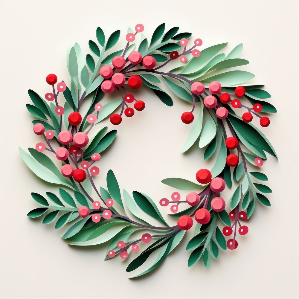 Mistletoe wreath celebration creativity decoration.