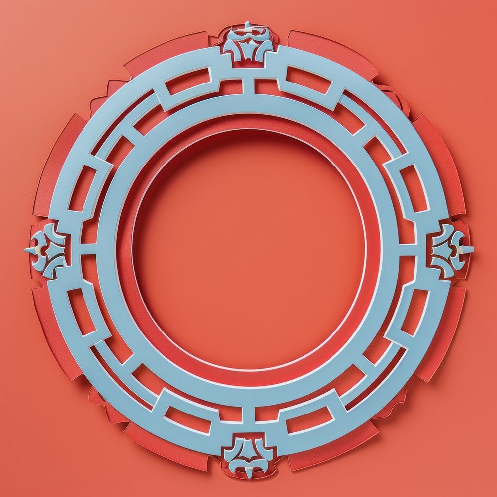 Chinese pattern circle border art dishware jewelry.