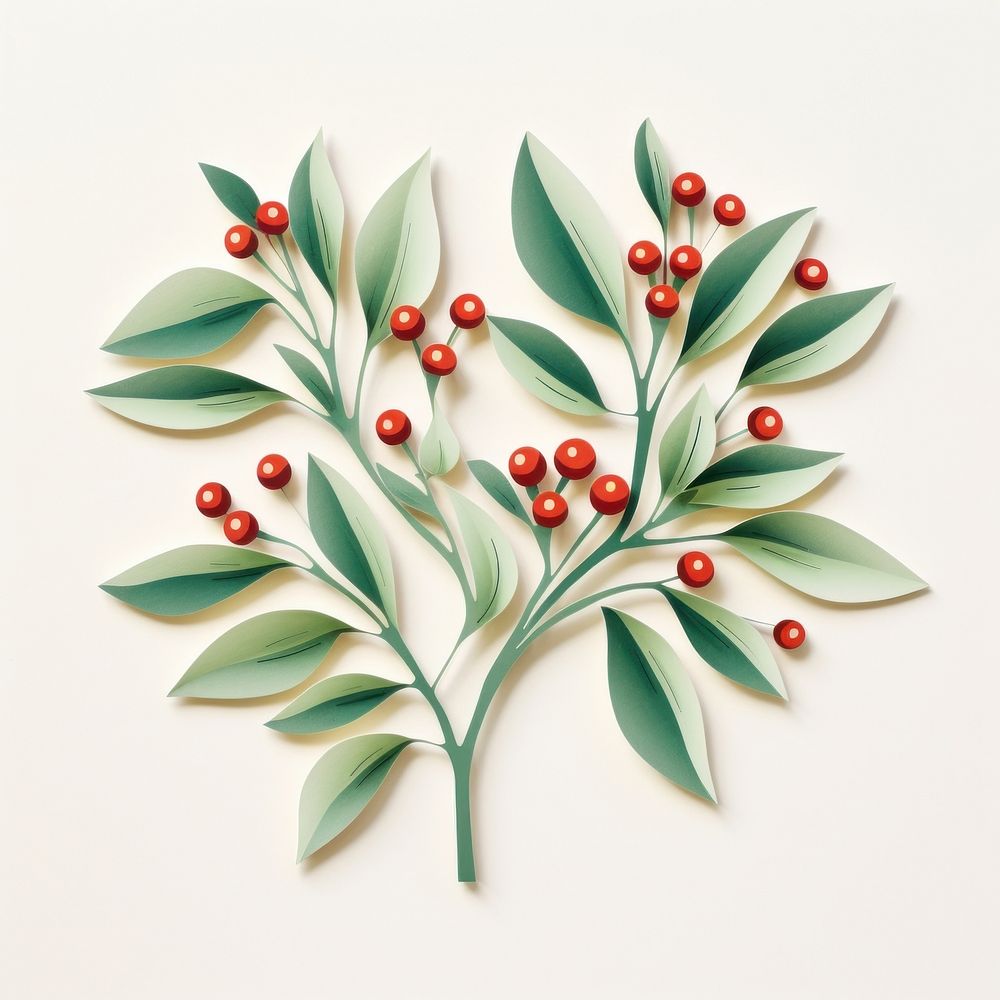 Christmas mistletoe pattern plant leaf.
