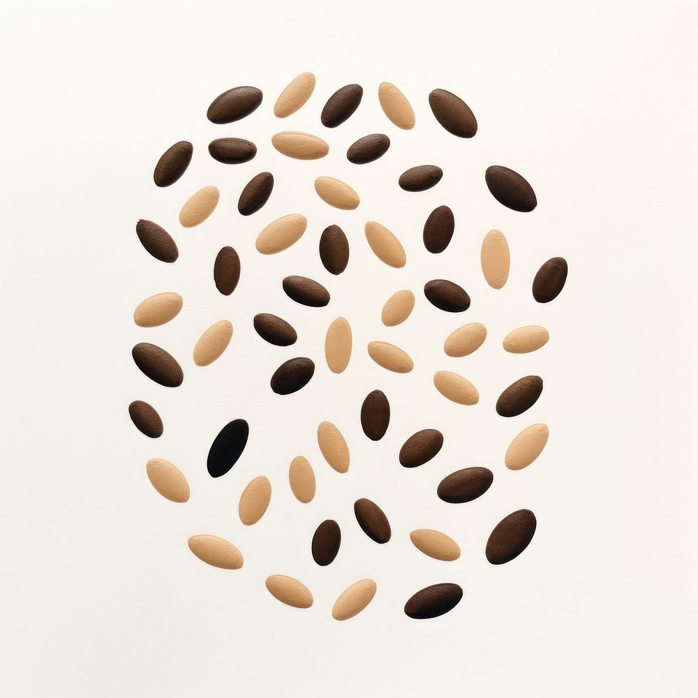 Coffee beans seed outdoors pattern.
