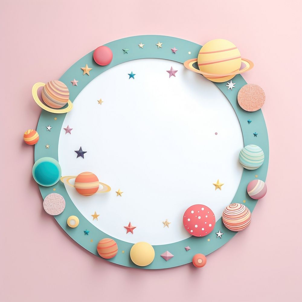 Galaxy circle border space confectionery photography.
