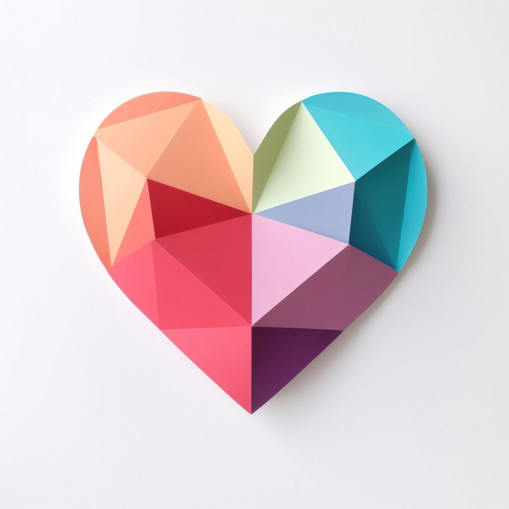 Heart creativity origami jewelry.