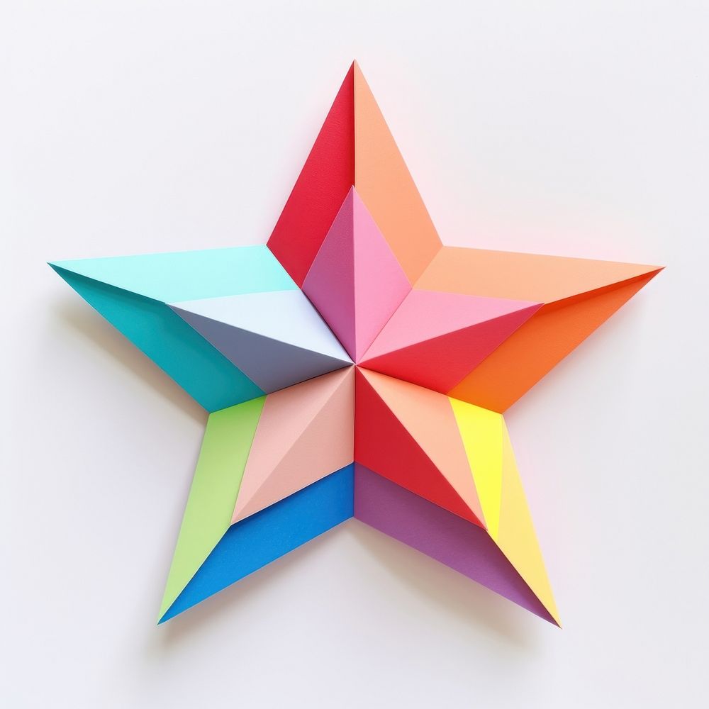 Star paper origami art.