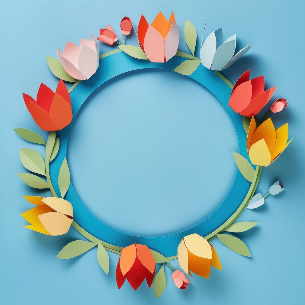 Tulip circle border art celebration accessories.
