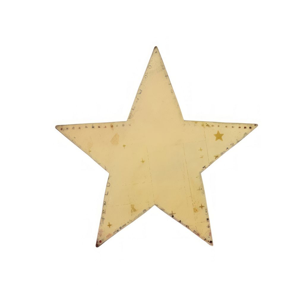 Star shape white background echinoderm starfish.
