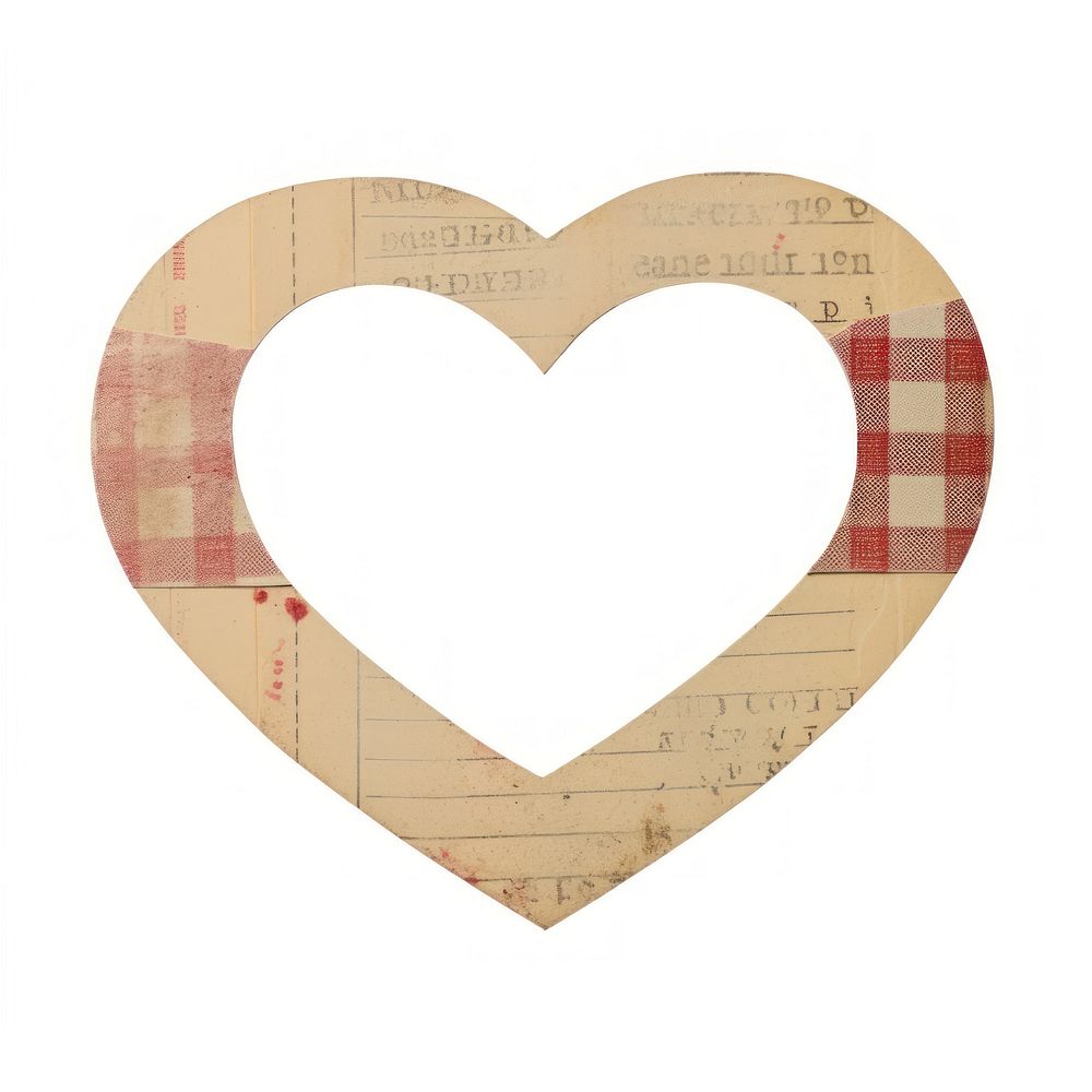 Tape stuck on heart shape backgrounds paper white background.