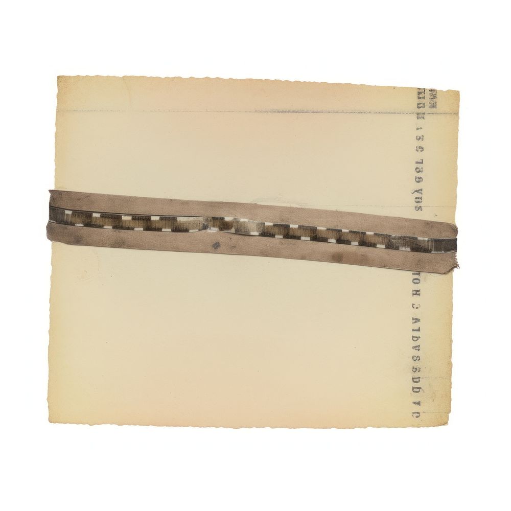 Tape stuck on snake paper text old.