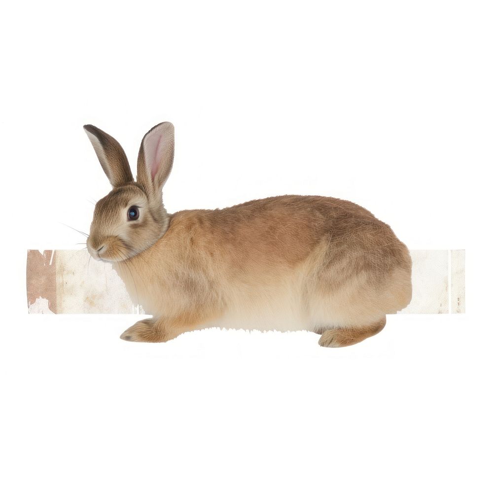 Tape stuck on rabbit animal mammal rodent.