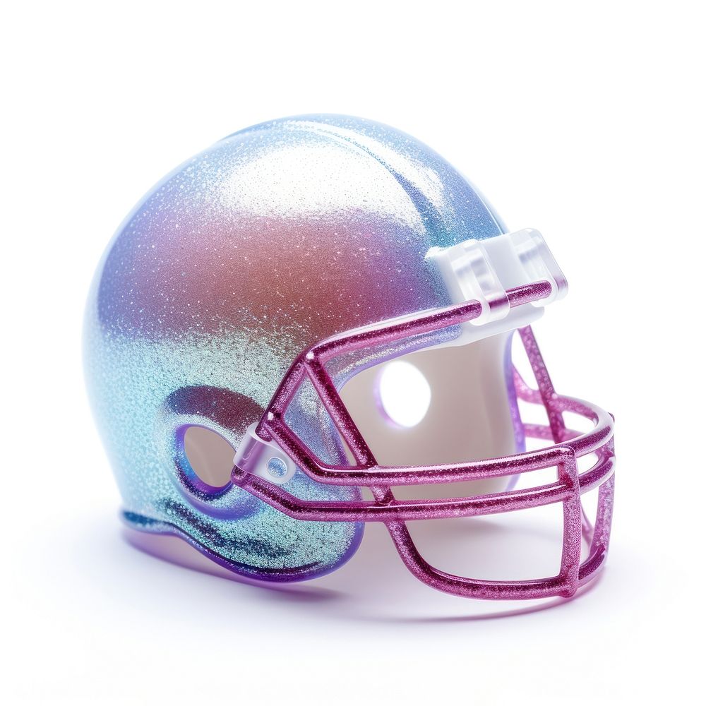 American football helmet glitter sports celebration.