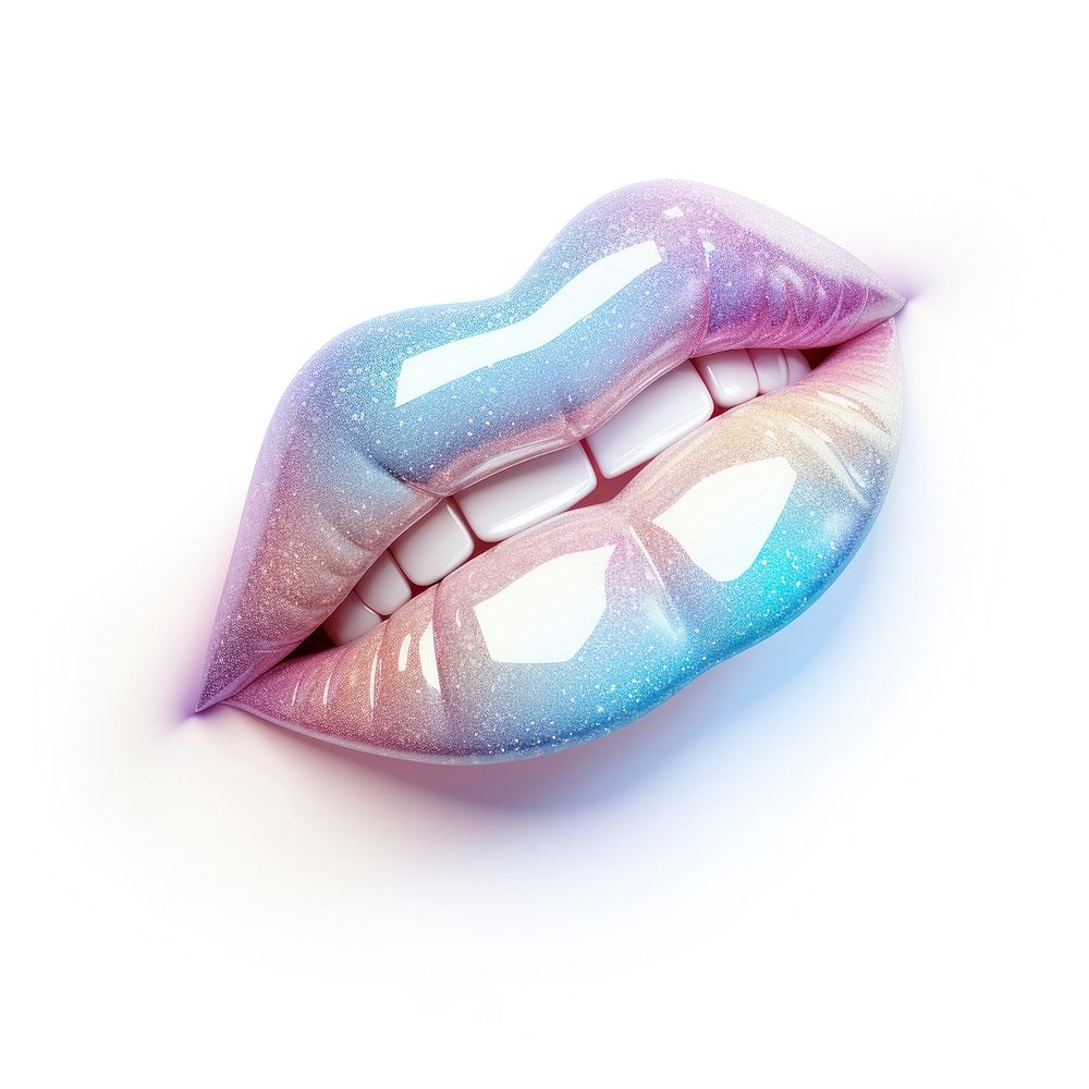Lips lipstick cosmetics capsule.