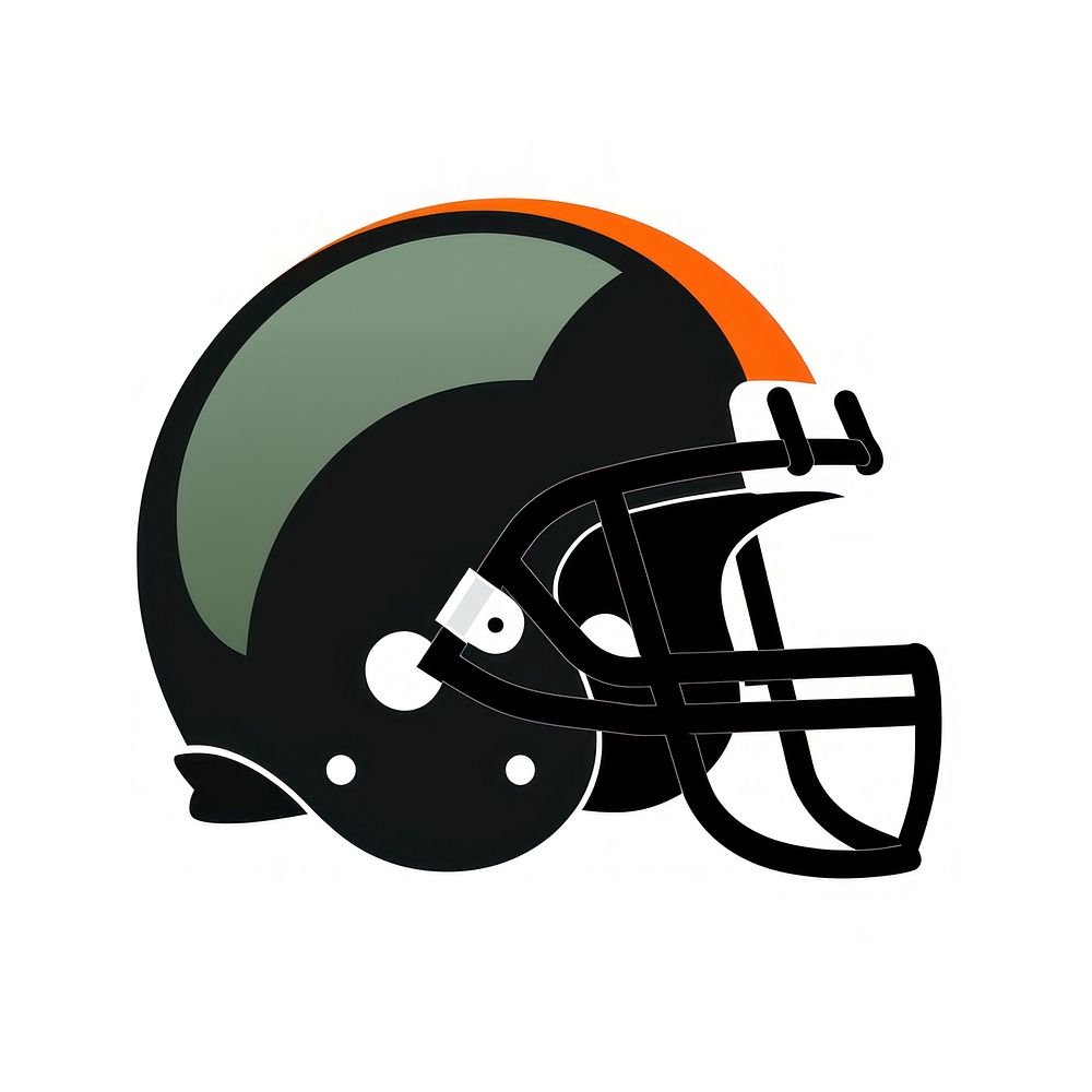 American football helmet sports logo clothing.