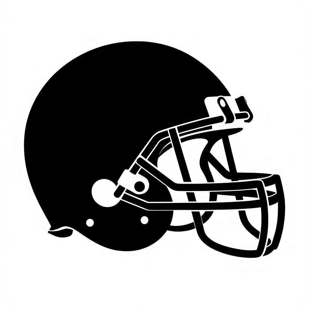 American football helmet sports black logo.