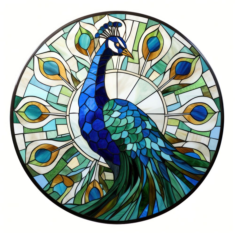 Peacock nature shape glass.