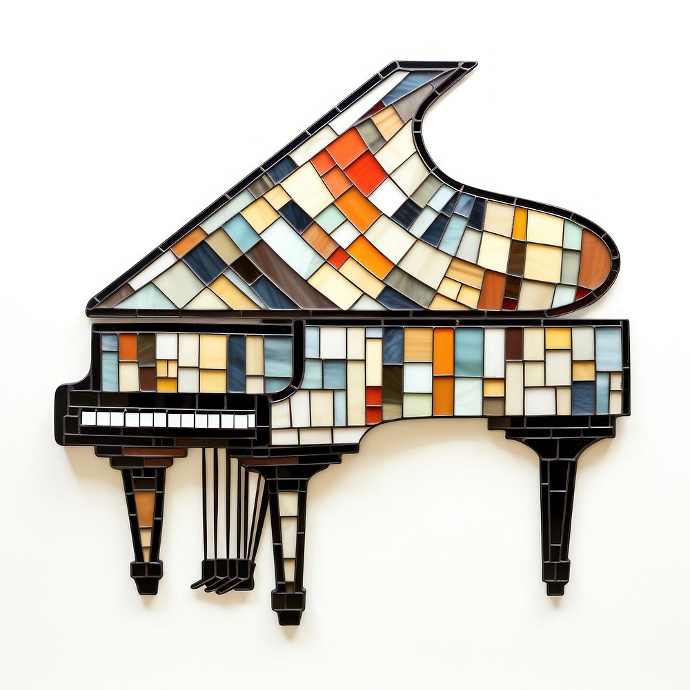 Piano keyboard shape art.