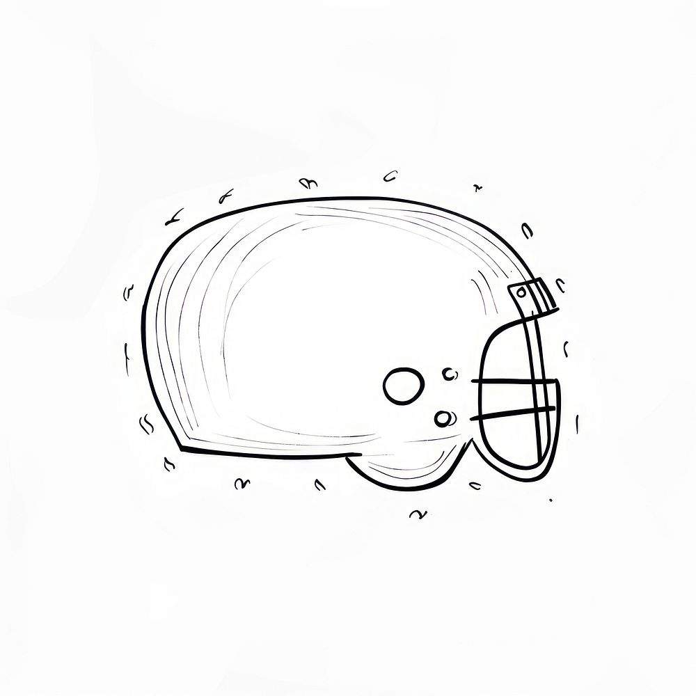 American football sketch drawing doodle.