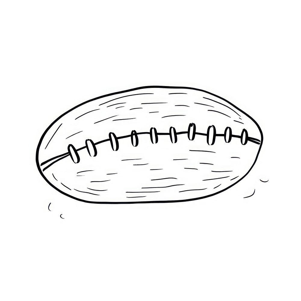American football sketch doodle line.