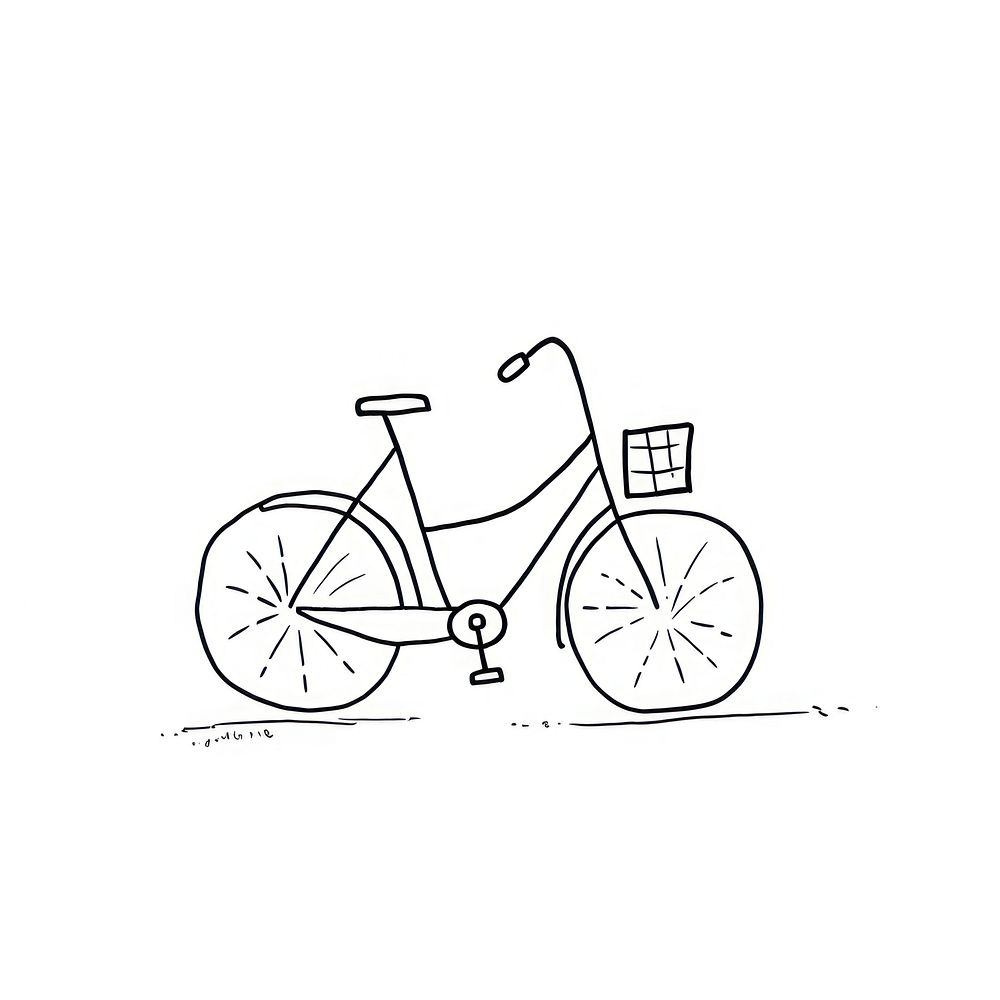 Bicycle sketch vehicle drawing.