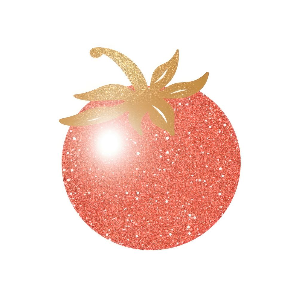 Glitter tomato icon fruit plant food.