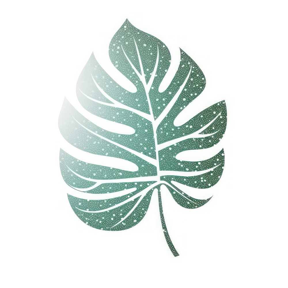 Glitter tropical leaf icon plant white background pattern.