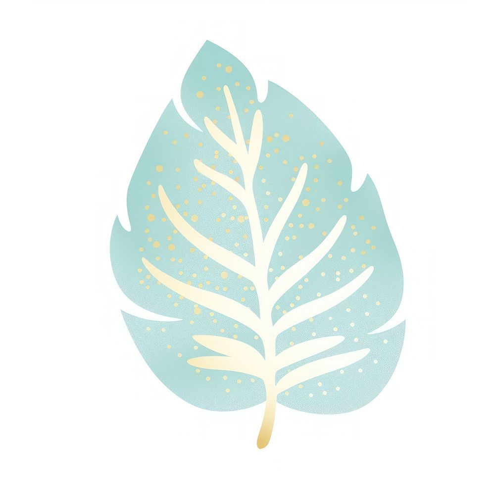 Glitter tropical leaf icon nature plant logo.