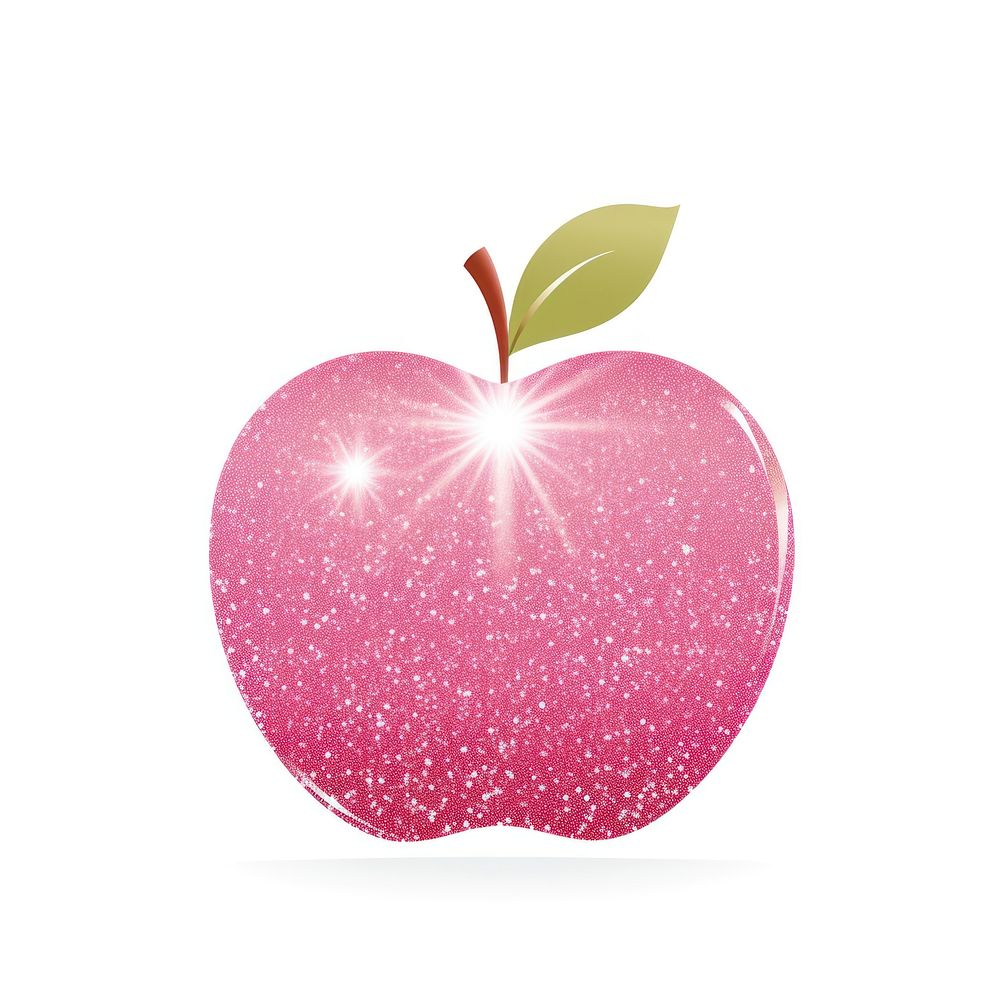 Glitter apple icon fruit plant food.
