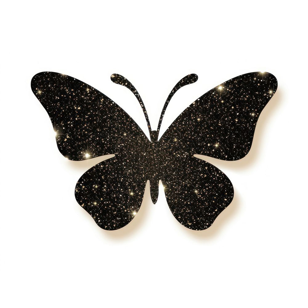 Glitter butterfly icon animal white background accessories.