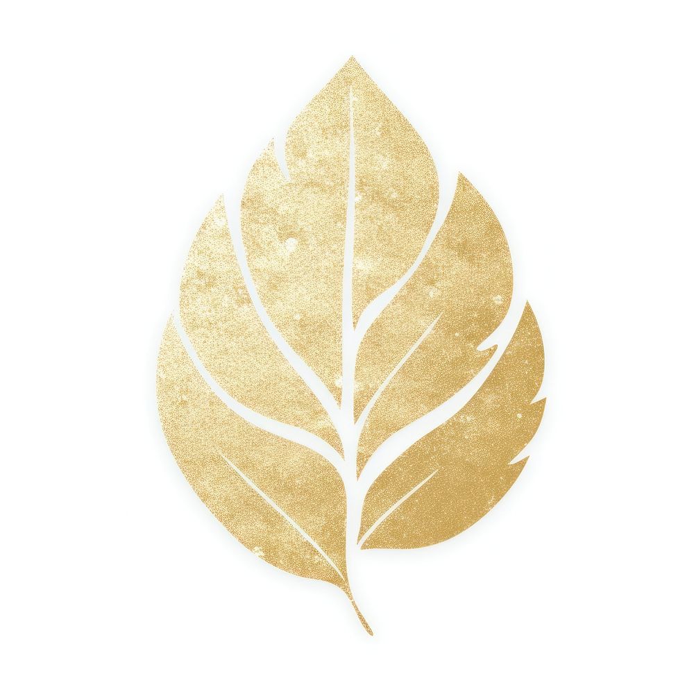 Glitter gold leaf icon plant white background chandelier.