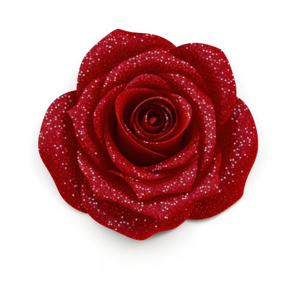 Red rose icon jewelry flower petal.