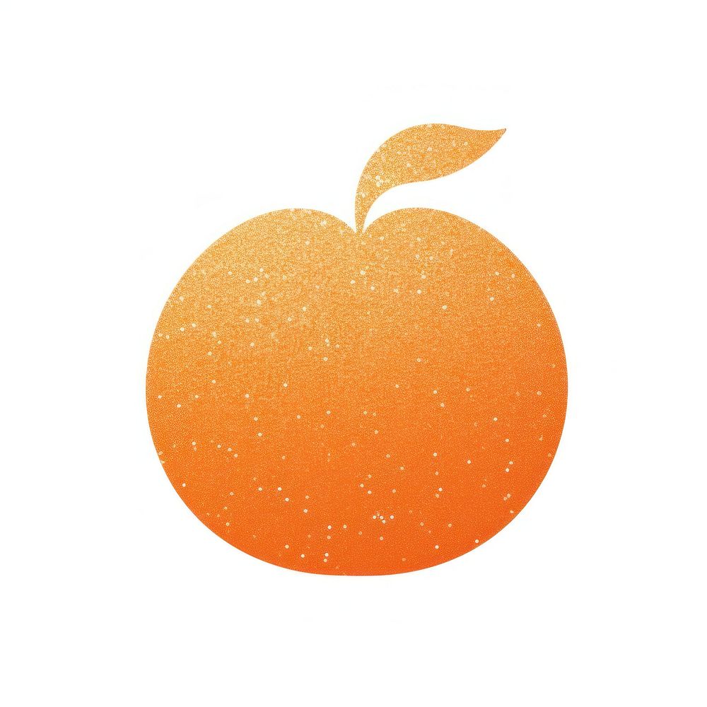 Glitter orange fruit icon plant food white background.