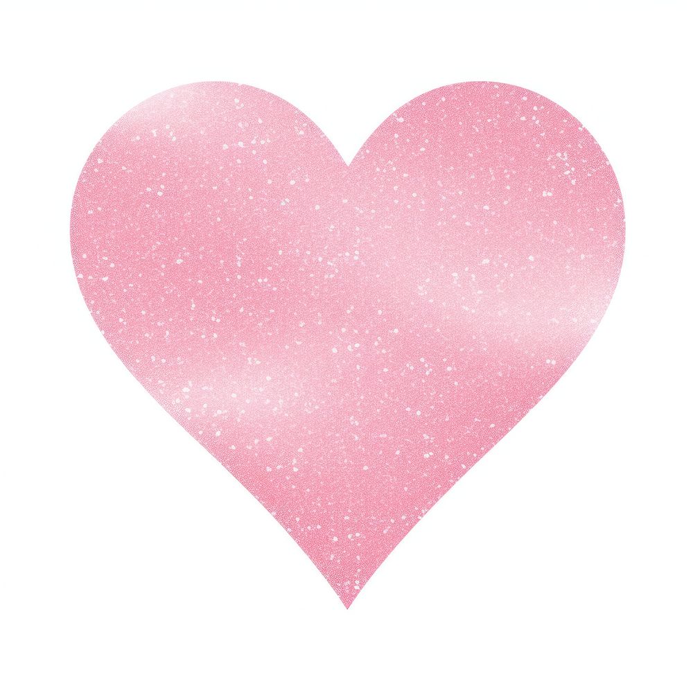 Glitter pink heart icon backgrounds shape white background.