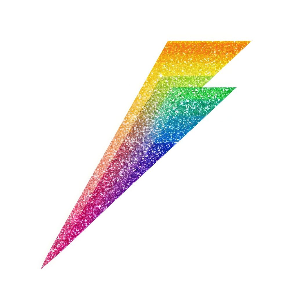 Glitter rainbow arrow icon white background illuminated weaponry.