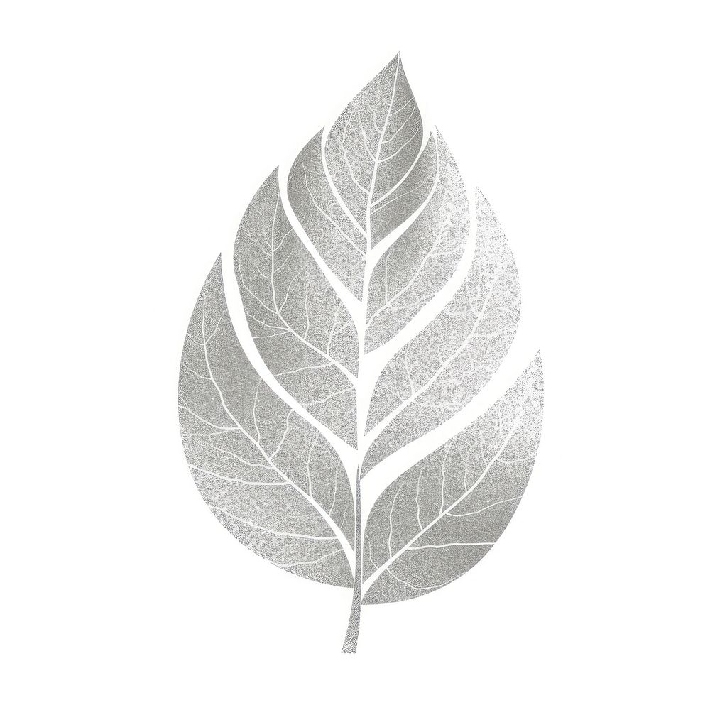 Glitter silver leaf icon drawing sketch plant.
