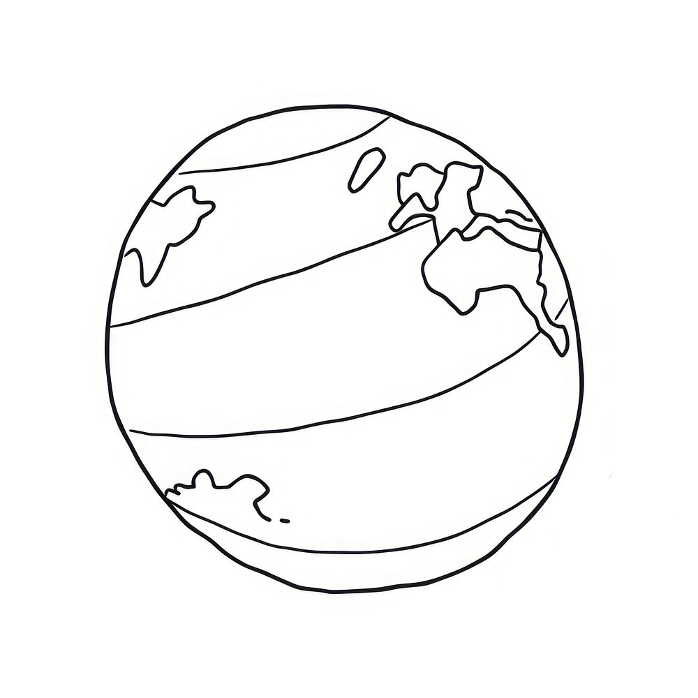 Globe sphere planet sketch.