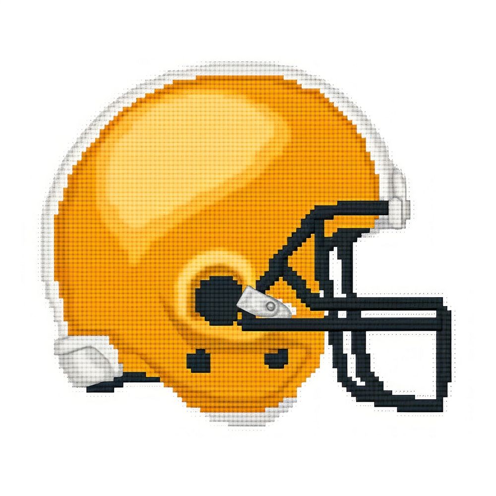 American football helmet sports pixelated clothing.